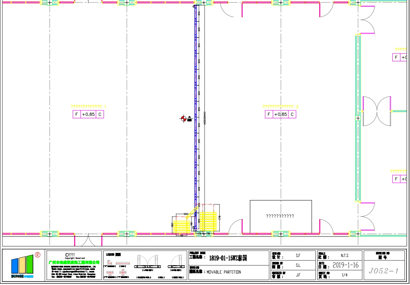 Meeting Room Soundproof Operable Walls Acoustic Folding Sliding Movable Partitions for Office