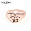 Fancy plating cheap custom cute heart-shaped girl ring to send girlfriend must-have gift