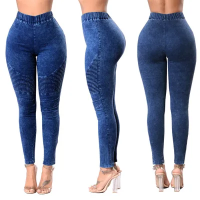 

F50417A Top design women latest pants beading ripped baggy denim jeans for ladies, Gray, black, dark blue, light blue, white