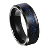 Wholesale Men's Blue Carbon Fiber Black Dragon Tungsten Carbide Celtic Ring
