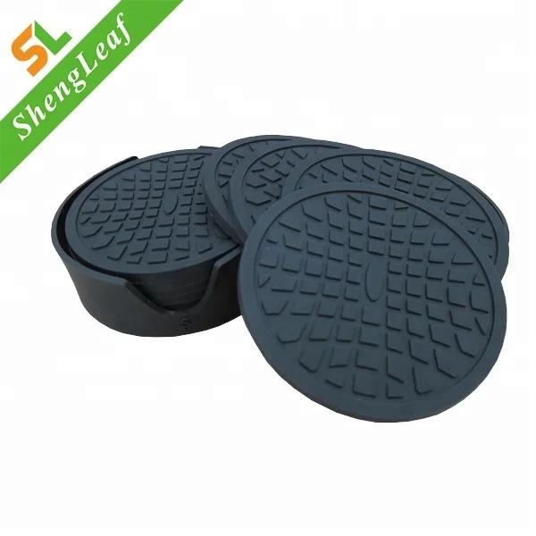 

New Design Wholesale Custom Cheap Round or Square Rubber Silicone Drink Coasters, N/a