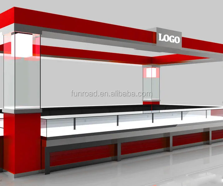FashionableShopping Mall  Glass Jewellry Display Koisk