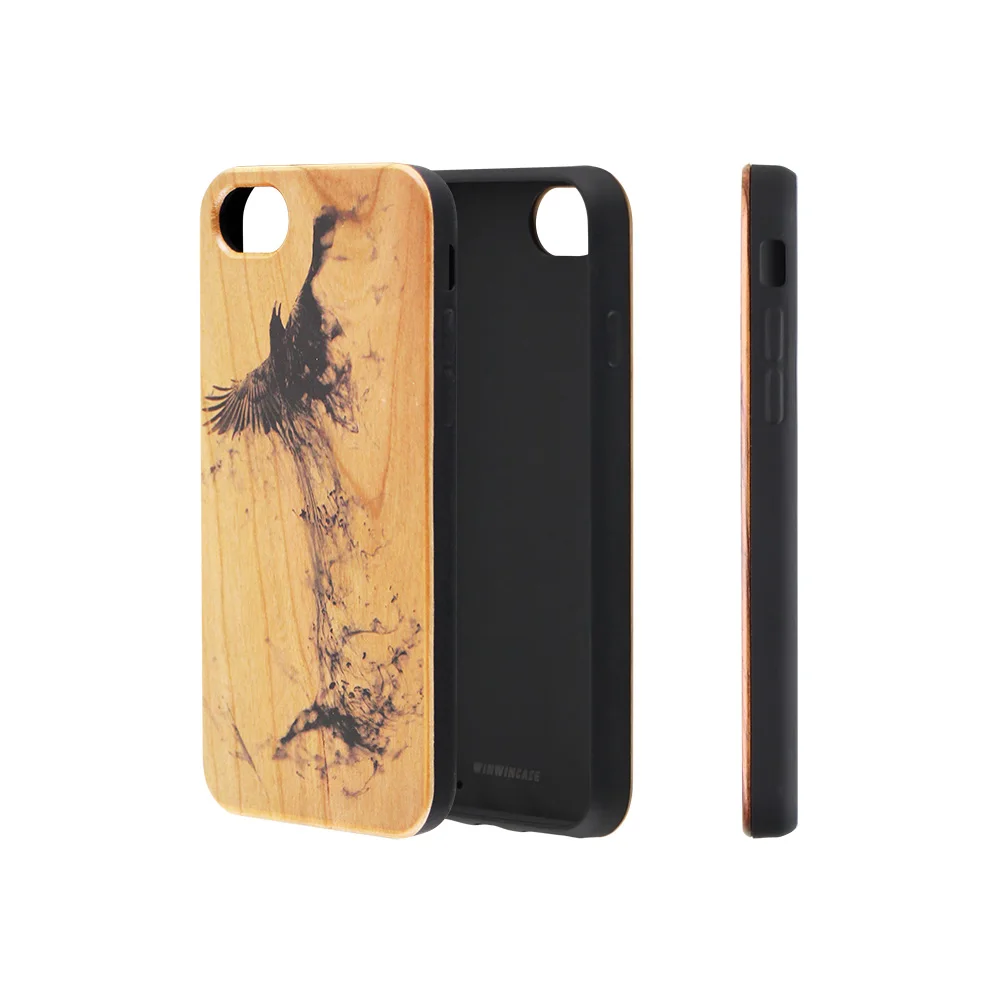 

2021 New Products Custom Logo Wholesale Printing Color Soft Wooden Phone Case For iPhone 7