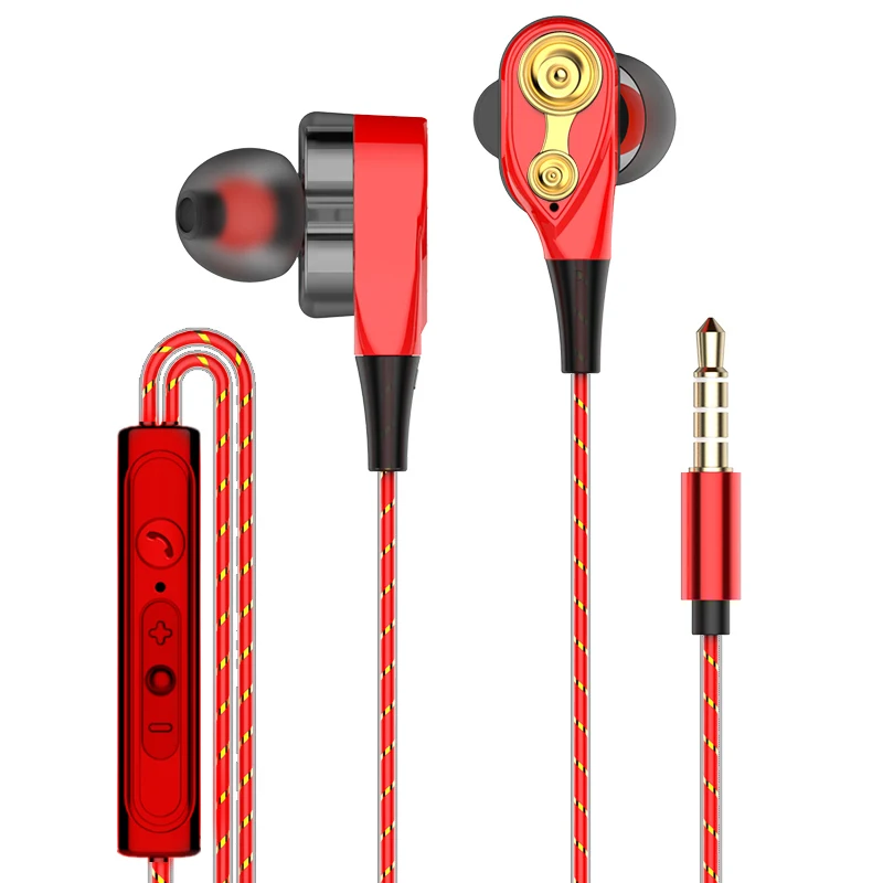 

Universal Stylish Dual Dynamic Wired In-Ear Earphones with Mic for Cell Phone and computer