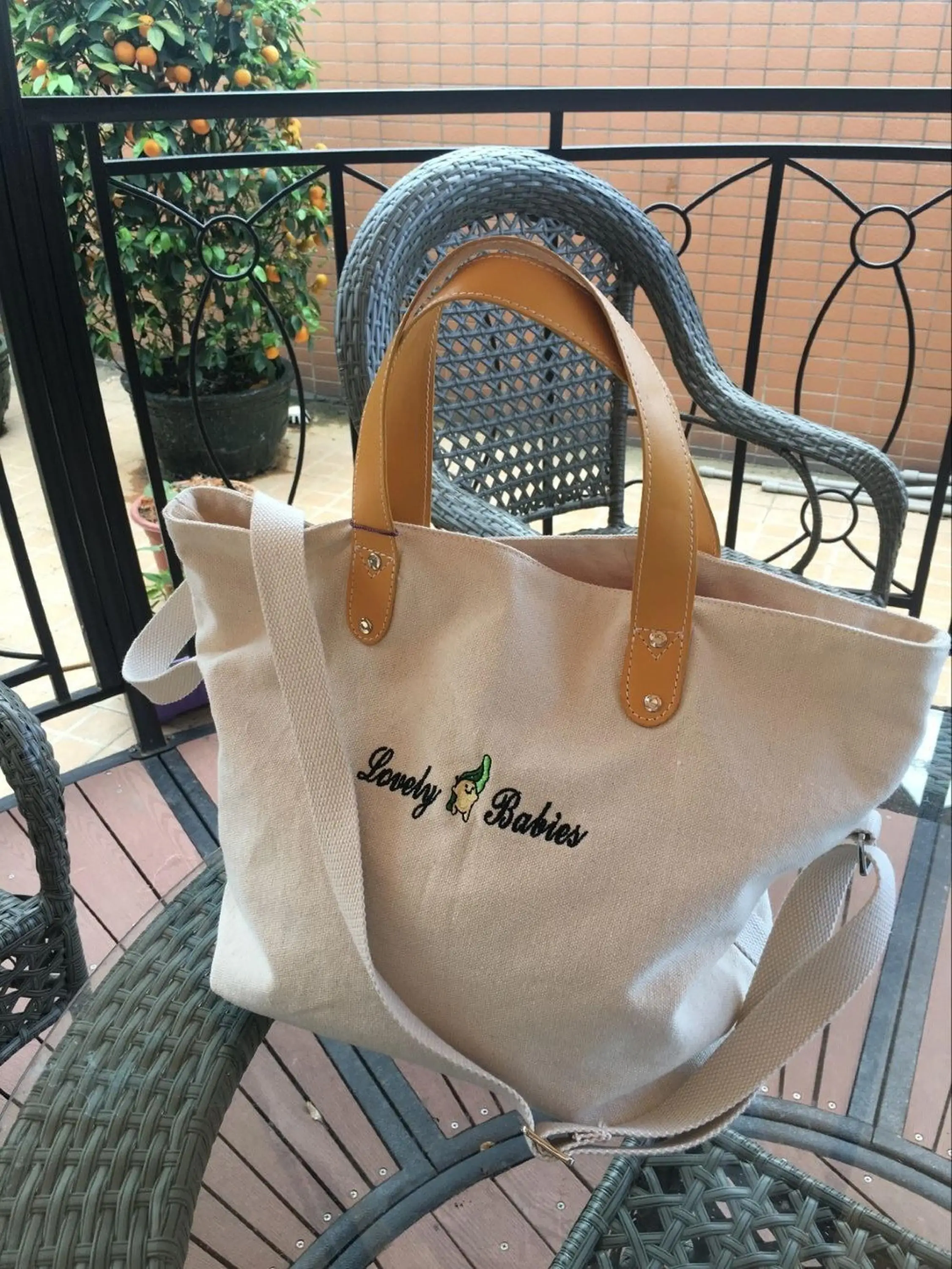 Embrodiery canvas bag