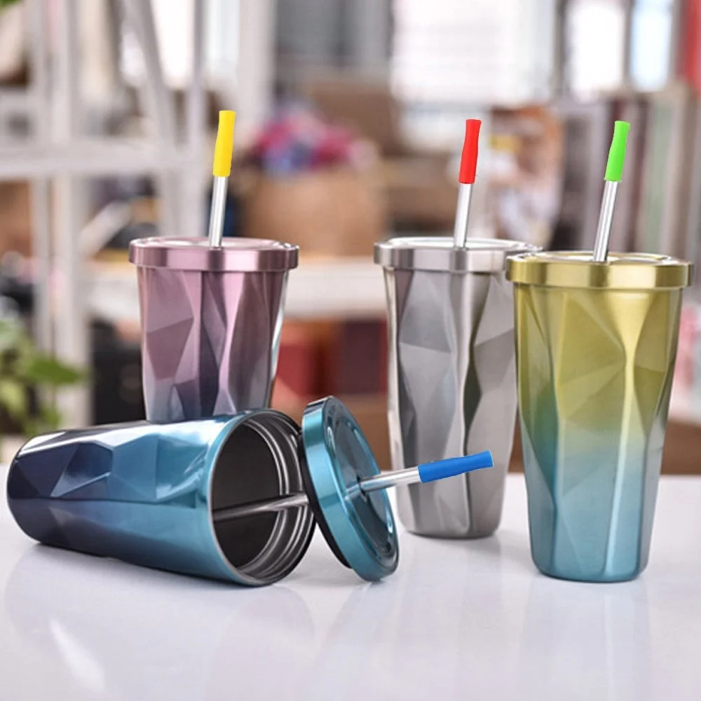 
Reusable Removable Multicolor 11 Colors Soft Silicone Tips for 6mm Stainless Steel Straws 