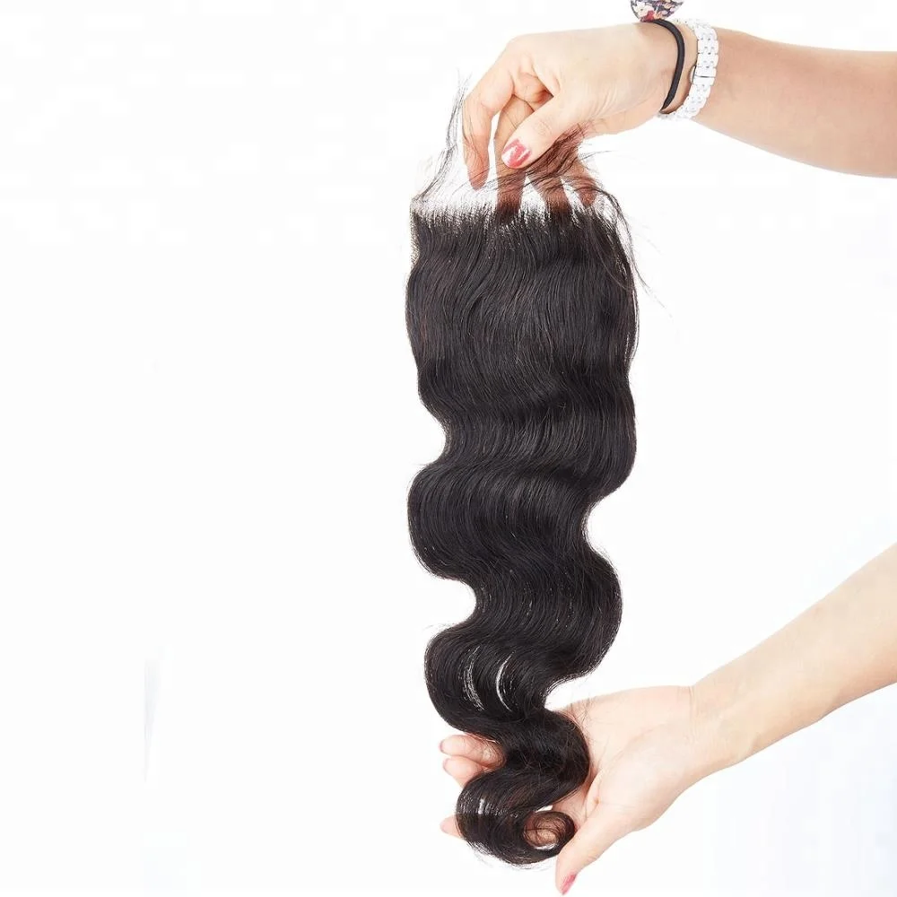 

qingdao manufacturer 16 inch brazilian body wave human remy hair lace frontal closure, #1b