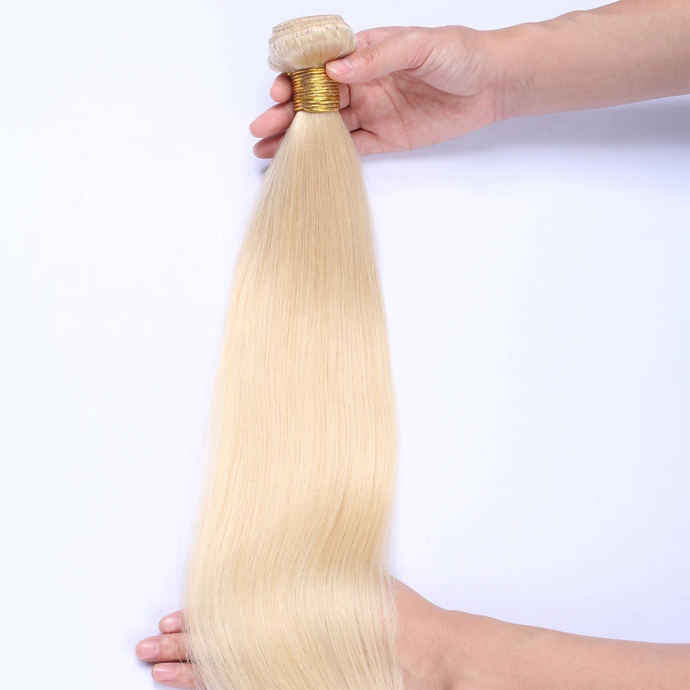 

Malaysian Straight Hair Human Hair Extensions 10 To 28 Inch One Piece Non-Remy Hair Weaving 613 Blonde Bundles, N/a