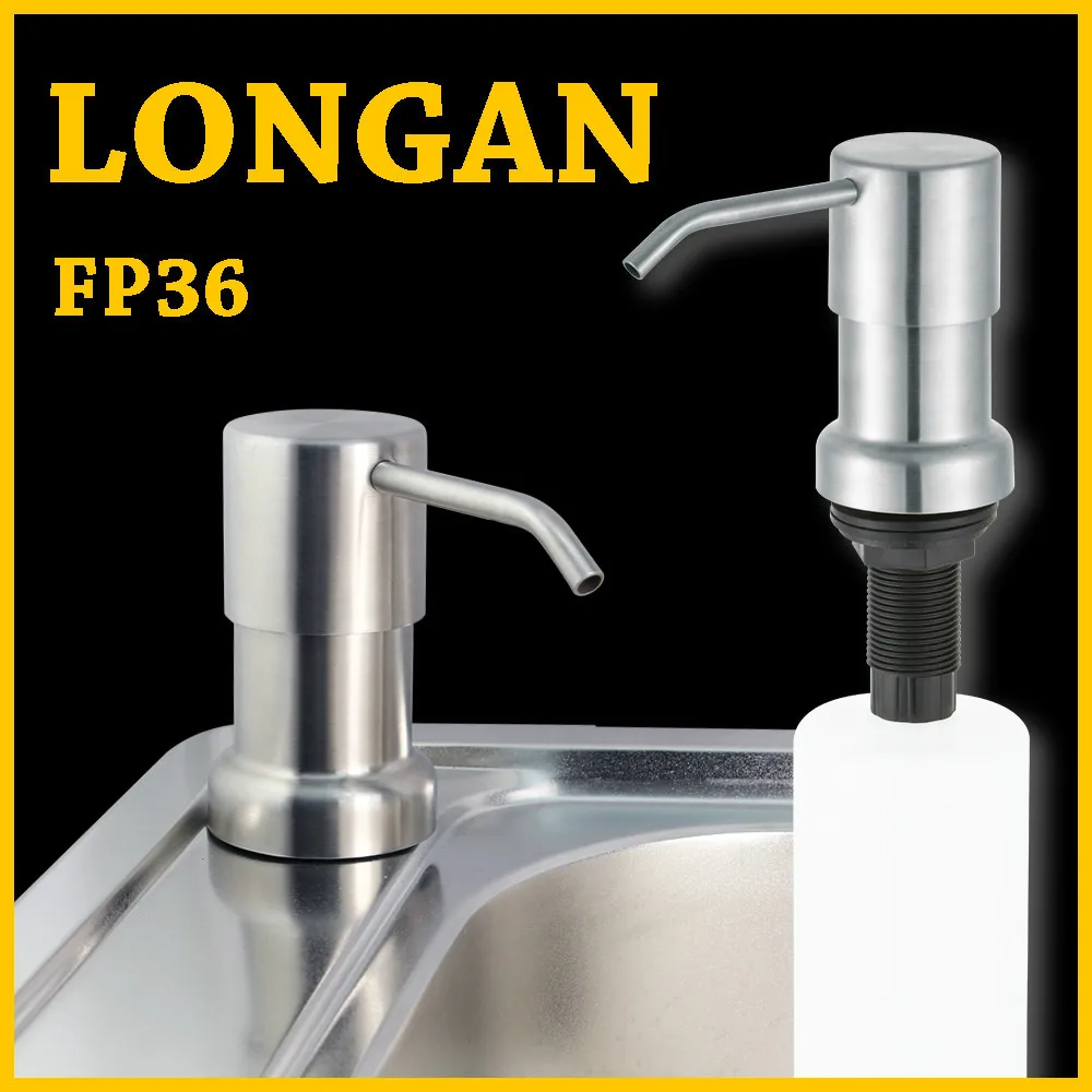 Schaum Einbau-Seifenspender , Auslauf Edelstahl, Behälter Kunststoff