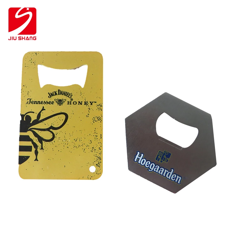 

factory personalized stainless steel credit card bottle opener blank