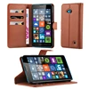 PU Flip Magnetic Leather Wallet Pouch Cellphone Case For Microsoft Lumia 640