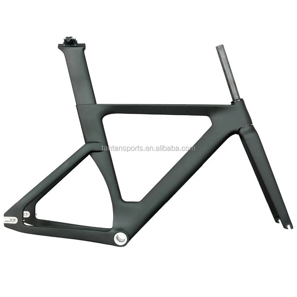 

2018 New Design Carbon Fiber Track TT Bike Frame, Single Speed Fixed Gear Carbon Bicycle Frameset, accept customized paint