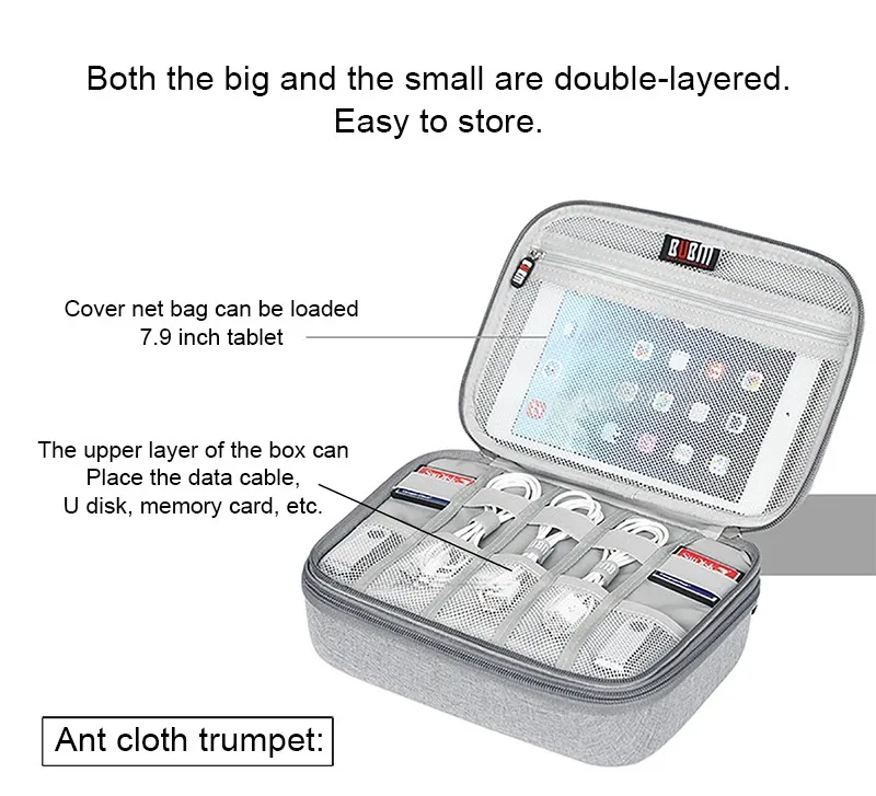 Bubm Eva Hard Shell Electronics Organizer Waterproof Carrying Digital