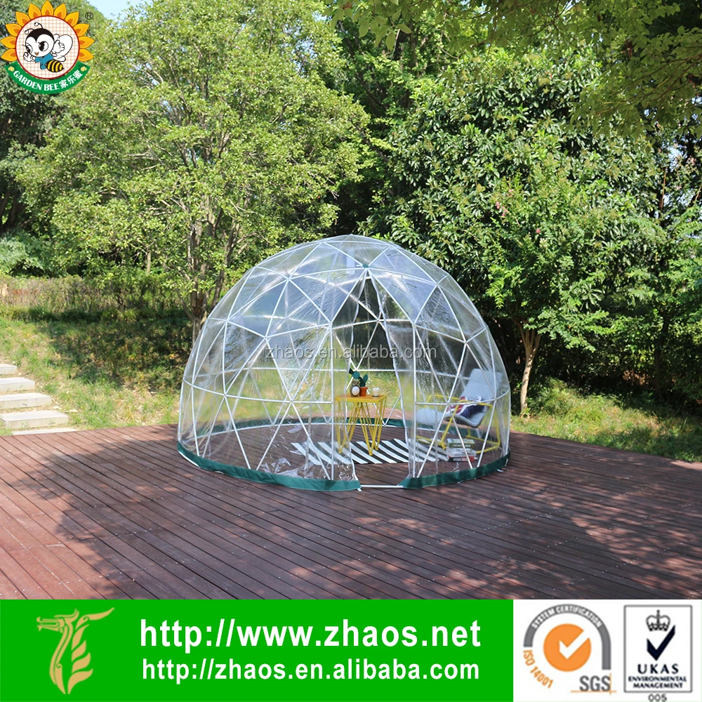 
Outdoor use high quality transparent garden dome igloo snow geodesic plastic dome house 