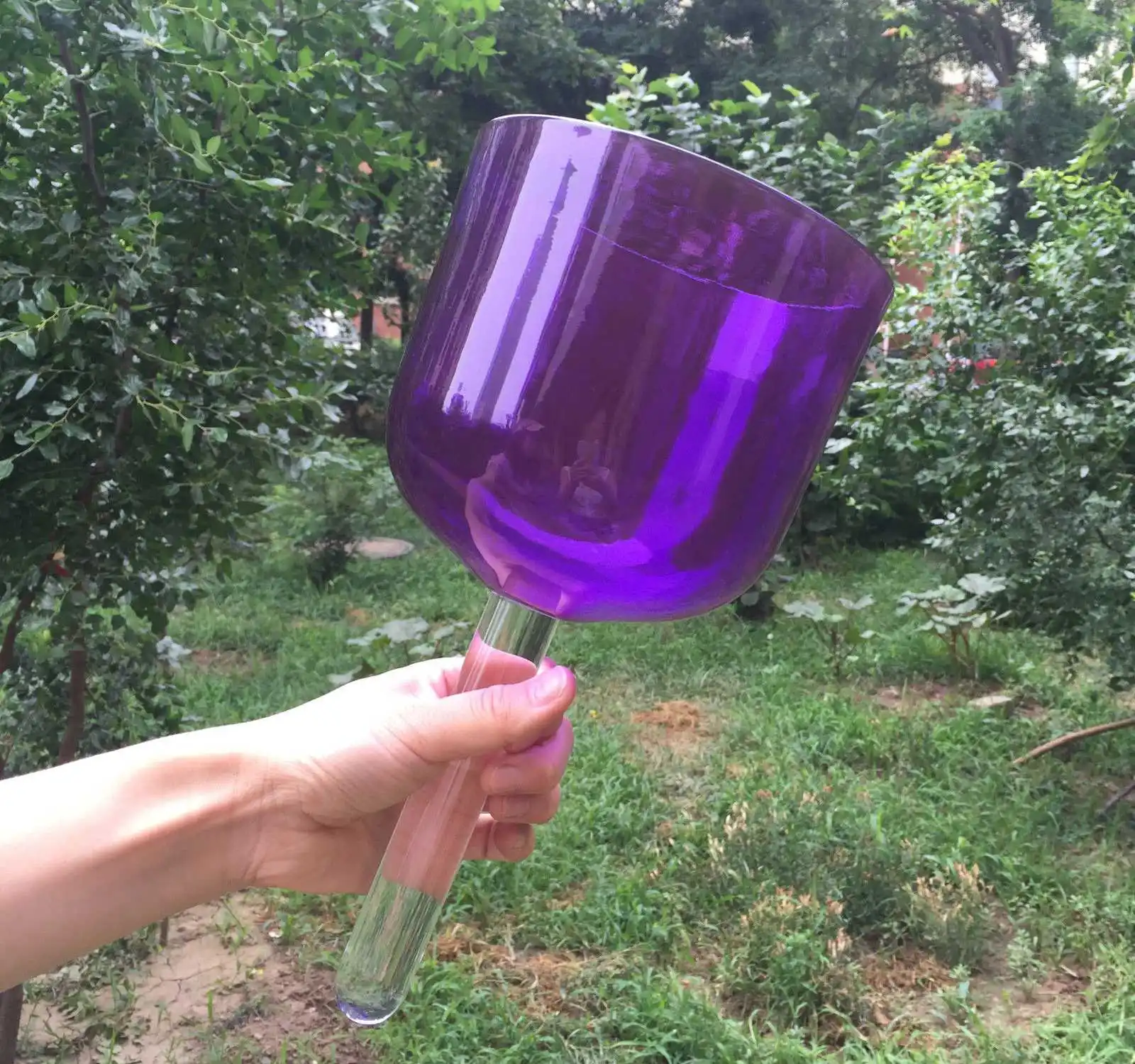 Sound Healing Singing Bowl Hand Held Crystal Singing Bowl With Hollow