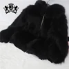 New Developed Cheap Price Real Fur Jacket Winter Hooded Furry Warm Black Fox Fur Coat