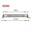 423W Tri Rows 10-30V Led Offroad Light Bar