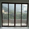 Polished glass square black framed shower doors,sliding shower door,window and door hardware