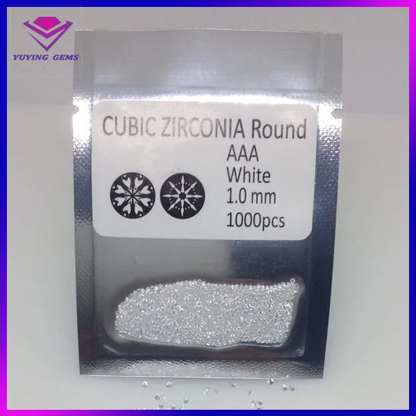 

European star cut 1mm 1.0mm White cubic zirconia price per carat