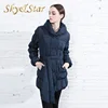 New design dark blue thicken outdoor warm women winter jacket plain down coat for lady