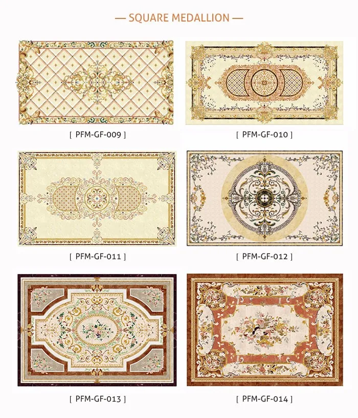 Foyer Romantic Design Mosaic Stone Medallion Floor View Foyer