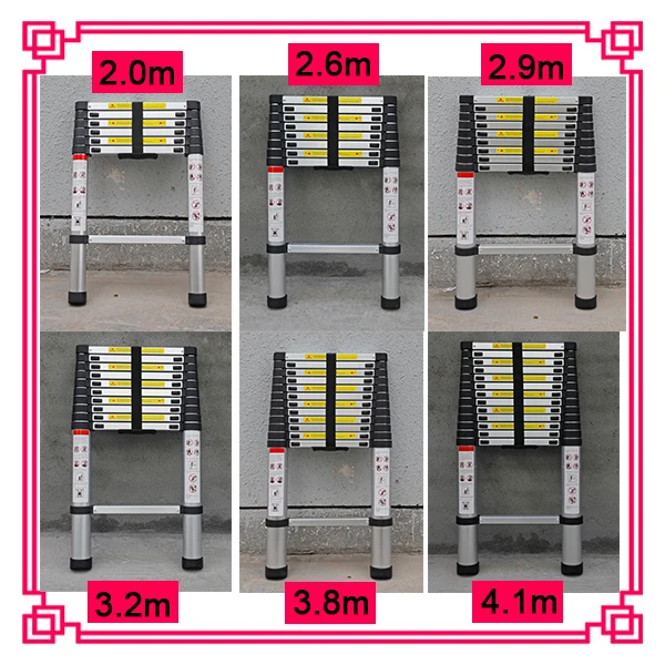 Soft Closing Aluminium Telescoping Telescopic Lidl Ladder With Tool