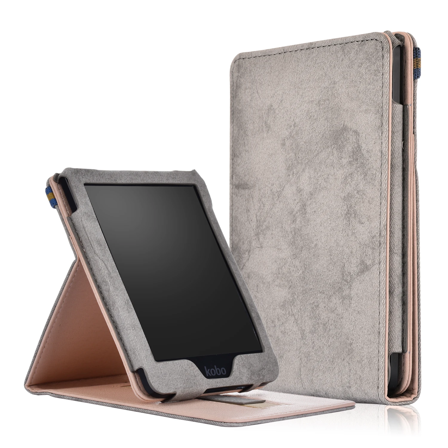 PU leather stand smart case for new Kobo clara HD 6 cover case for funda kobo clara HD N249 with hand holder