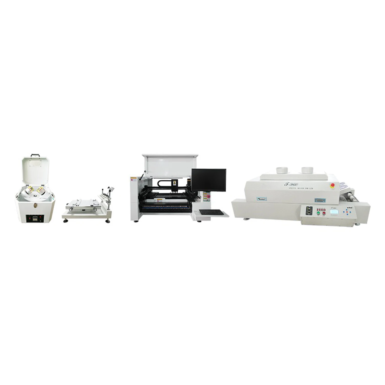 
QIHE smt assembly machine 64 Feeders Automatic smt pick and place machine smt assembly line 
