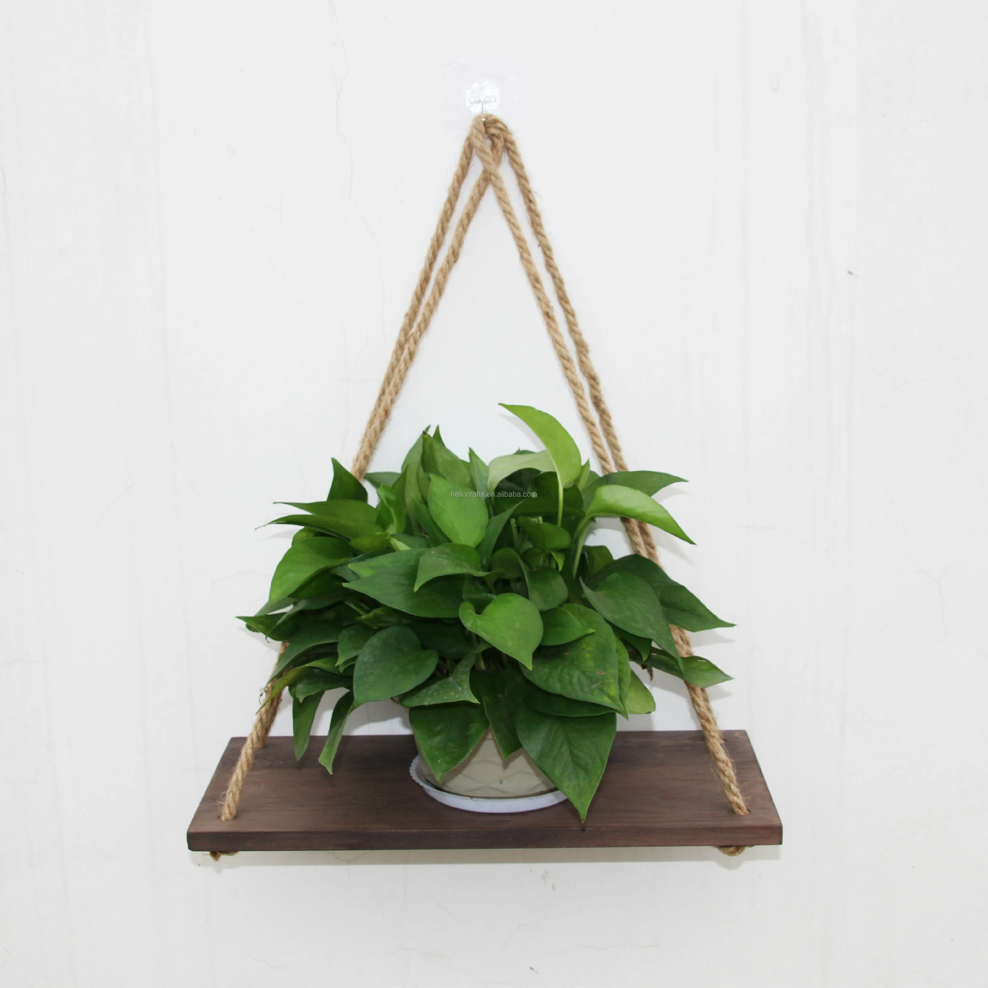 木材挂架壁挂存储货架黄麻绳组织者机架