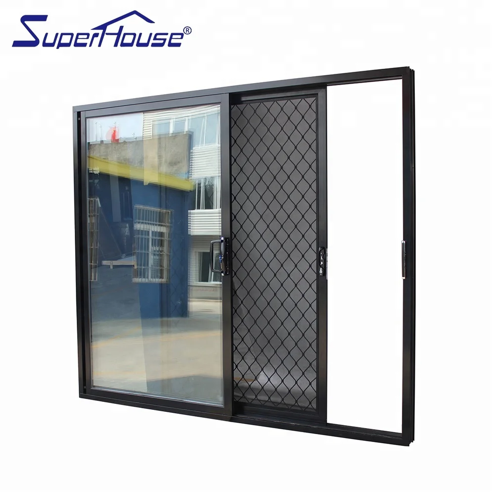 Security  big iron window grill design with aluminium doors window
