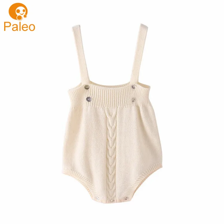 

Summer Newborn Baby Girl Clothes Sleeveless Solid Color Strap Romper Jumpsuit Outfits
