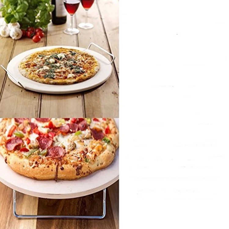 
Hot selling heat resistance classic round cordierite pizza oven stone 