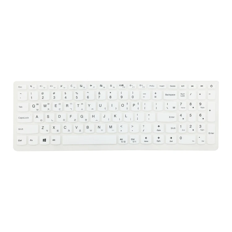 

Korean Language Silicone Keyboard Cover Skin Protector for Lenovo Ideapad 310-15, 510-15, 110-15