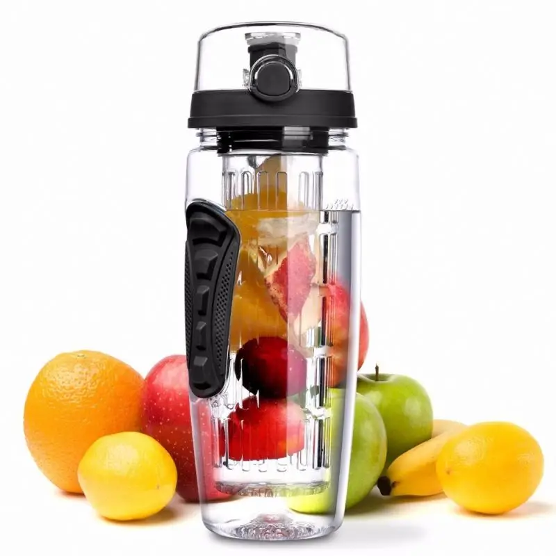 

1000ml BPA Free Fruit Infuser Tritan Plastic water bottle, Customized color