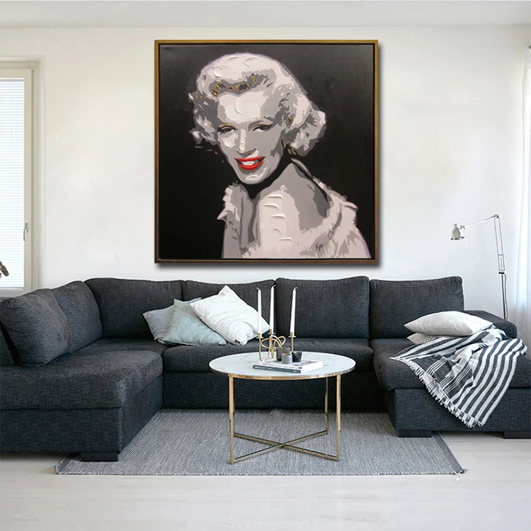 Modern Doku Marilyn Monroe Çıplak Sanat Resim Tuval Pop Art