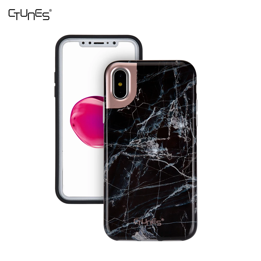 

IMD Shiny Change Colour Gold Marble Design Clear Bumper Glossy TPU Gel Soft Rubber Silicone Cover Phone Case For Apple iPhoneX, N/a