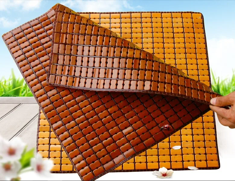 rectangle pet bamboo bed mat with sleeping pad cushion