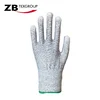 CE EN388 Level 5 Anti Proof HPPE Knitted PU Palms Safety Work Cut Resistant Gloves