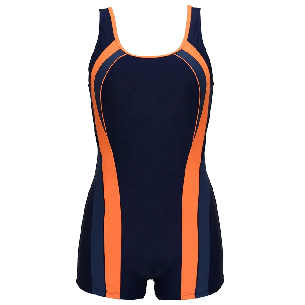 速干泳装专业膝盖长度泳装女性连体运动泳衣皮疹警卫冲浪女士游泳衣