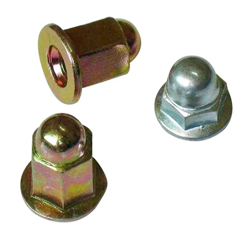 Carbon Steel Long Hex Flange Dome Cap Nut - Buy Hex Flange Cap Nut,Hex ...