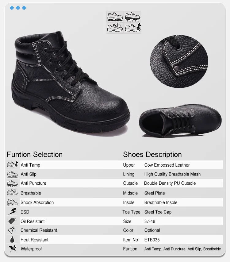Botas Industriales Anti Golpes Anti Perforaciones,Zapatos Industriales -  Buy Botas Industriales,Botas De Seguridad Para Ejecutivos Con Garantía De  Los Fabricantes,Botas Industriales Resistentes Al Ácido Y Al Aceite Graso  De Tpu Product on
