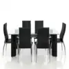 1319italian dining table set 8 5 pc dining table set glass top dining table set