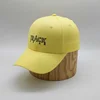 Custom MEIDINEY Structured Yellow Baseball Cap,100% Cotton Twill Yellow hat,Black Embroidery Logo Dad Hat