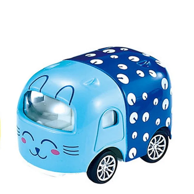 新发明有趣 1/64 压铸车,儿童合金迷你拉回卡通汽车玩具