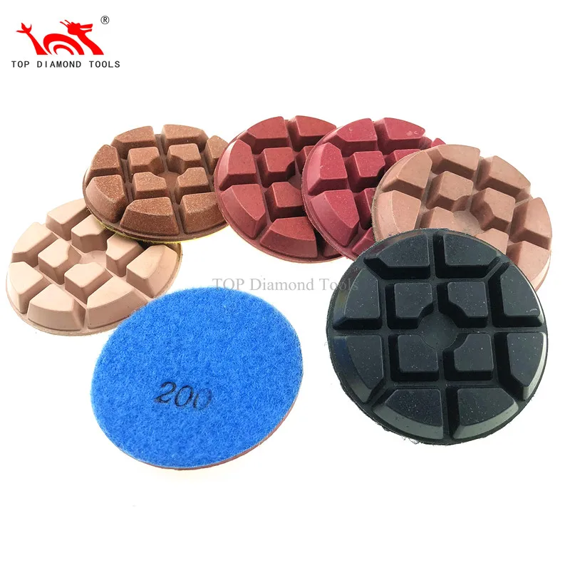 Diameter 7 Inch Diamond Polishing Pad For Concrete And Stone Granite