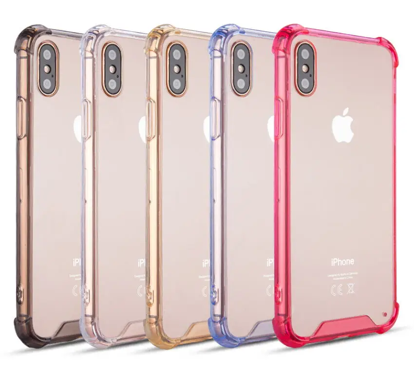 New Fit Shockproof For iPhone x Case, Acrylic Transparent Clear Phone Cases Cover For iPhone 10 xs xr xs max