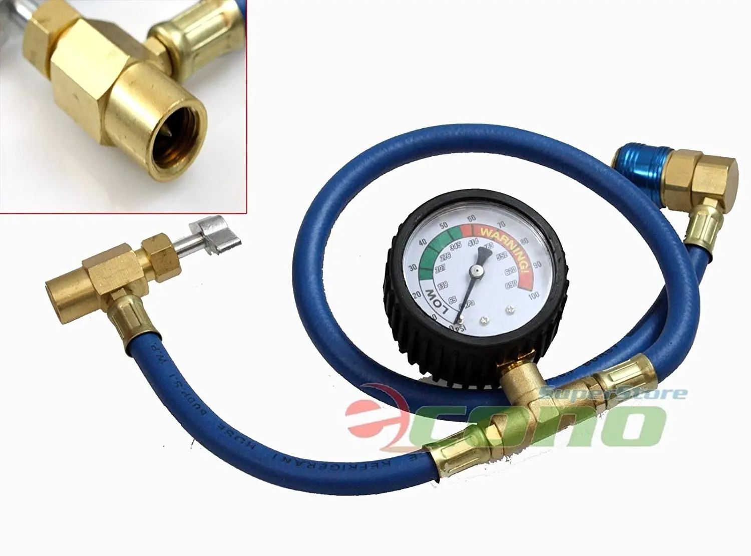 Recharge Measuring Hose Can Tap Gauge Refrigerant Charging Pipe Qii lu R134A Refrigerant Gauge Hose