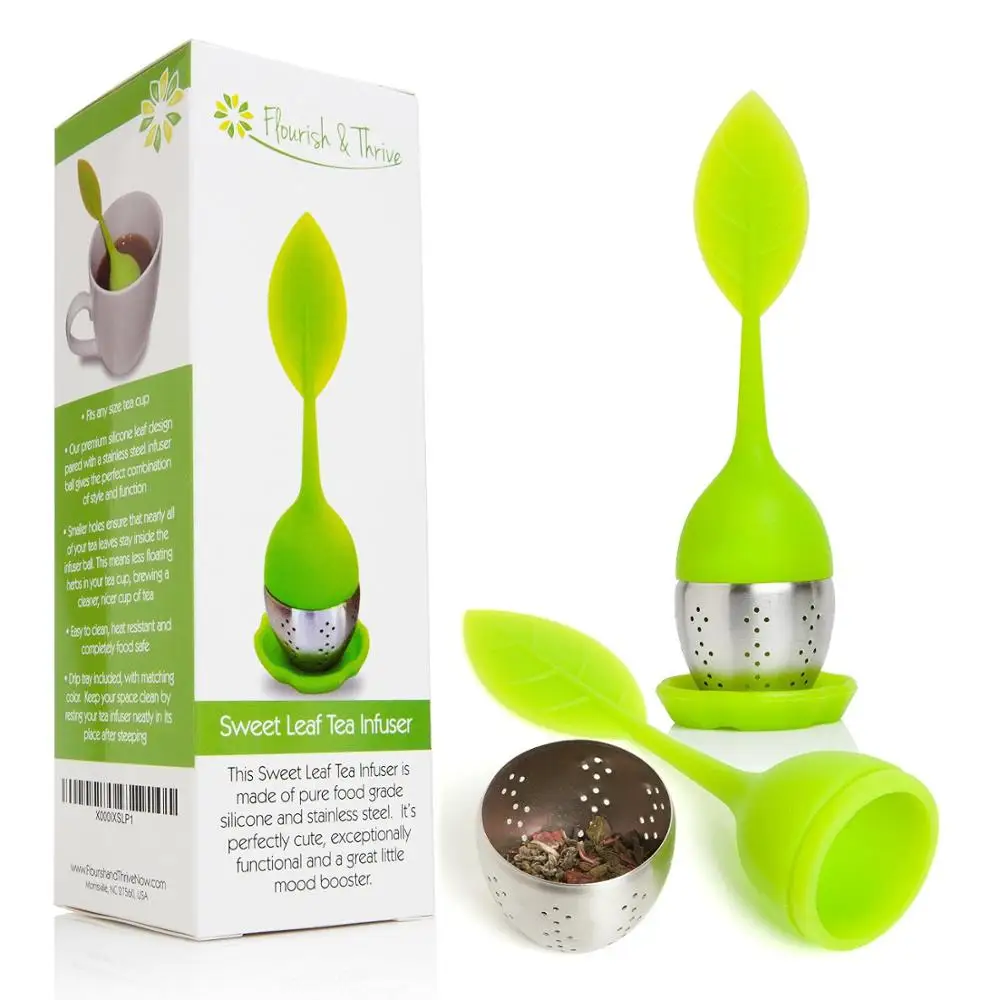 

Customize Silicone Handle Stainless Steel Tea Infuser Strainer, Loose Leaf Tea Infuser, Customized color