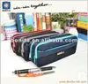 Fashion style polyester 600D pencil bag, unusual branded pvc pencil case