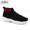 Wholesale Rubber Sole Sock Men's Sports Shoes,Black White Sports Shoes Running China